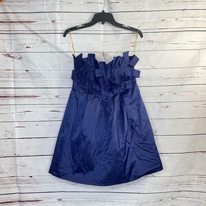 Fumblin Foe Navy Blue Strapless Party Dress